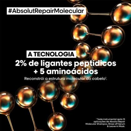 Imagem de Kit loreal absolut repair molecular sh 500ml+serum 250ml+leave-in 100ml