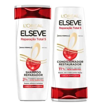 Imagem de Kit LOréal Paris Reparação Total 5 - Shampoo 375ml + Condicionador 170ml
