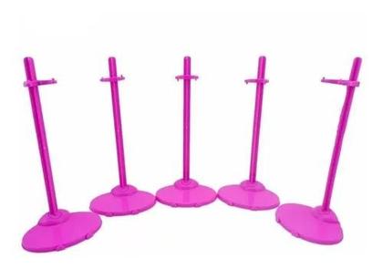 Imagem de Kit Lote 10 Suporte Pink Para Boneca- Compatível com Barbie Monster High