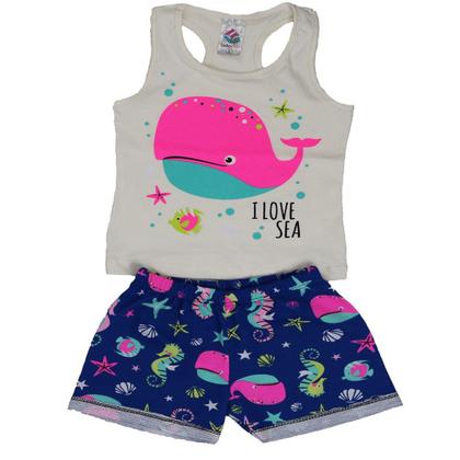 Imagem de Kit Lote 6 Conjunto Infantil Roupa Infantil Menina Atacado 12 peças de Verão