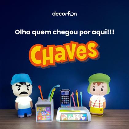 Imagem de Kit Luminárias Chaves e Seu Madruga com Lâmpada LED Geek Nerd Retrô