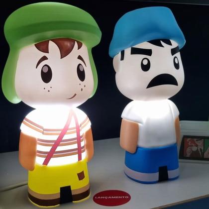 Imagem de Kit Luminárias Chaves e Seu Madruga com Lâmpada LED Geek Nerd Retrô