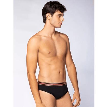 Imagem de Kit Lupo com 3 Cuecas Slip Algodão c/ Elastano