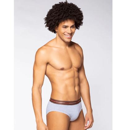 Imagem de Kit Lupo com 3 Cuecas Slip Algodão c/ Elastano