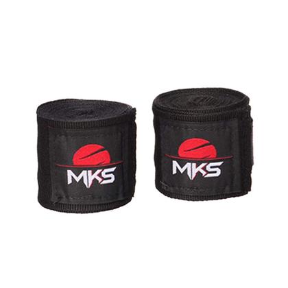 Imagem de Kit Luva Boxe Muay Thai Prospect Vermelha Homologada 12oz + Bandagem + Protetor Bucal MKS Combat