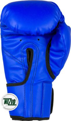 Imagem de Kit Luva de Boxe Muay Thai MMA Bandagem Bucal 10oz Azul