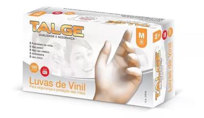 Imagem de Kit Luva De Vinil Talge Tam. M Sem Pó - 3 Caixas Com 100 Unidades Cada