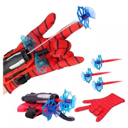 Imagem de Kit Luva Lança Teia Homem Aranha Brinquedo Lançador Teia Spider 2 Unid. - Envio Imediato