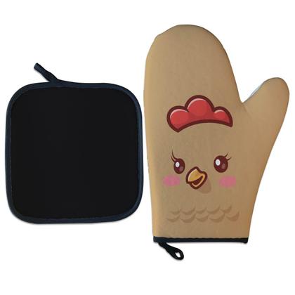 Imagem de Kit Luva Térmica Galinha Kawaii Oficial Geek Vip