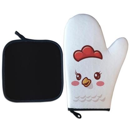 Imagem de Kit Luva Térmica Galinha Kawaii Oficial Geek Vip