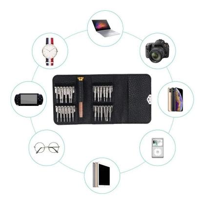 Imagem de Kit Luxo 24 Chaves Torx T2 T3 T4 T5 T6 T7 T8 T9 T10 15 Fenda