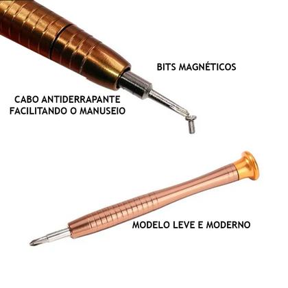 Imagem de Kit Luxo 24 Chaves Torx T2 T3 T4 T5 T6 T7 T8 T9 T10 15 Fenda