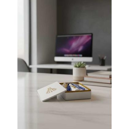Imagem de Kit Luxo Nossa Senhora Aparecida 11,5cm + Caixa Presente Exclusiva