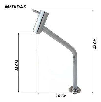 Imagem de Kit Luxo Para Lavatorio Lavabo Banheiro Cuba Alta Torneira Link 3060 + Valvula Click 7/8 Metal Cromada + Engate Trançado