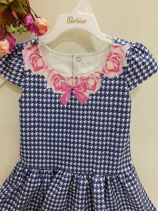 Imagem de Kit Luxo Vestido Menina Paraiso + Bolero Tam 1 2 3 4 Cd 8192