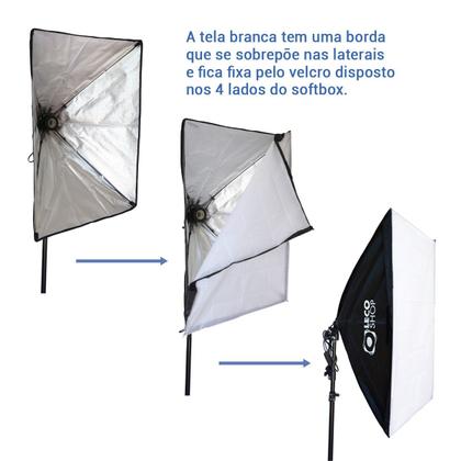 Imagem de Kit Luz Contínua Softbox 50 X 70 + Tripe 2m Estúdio Vídeo