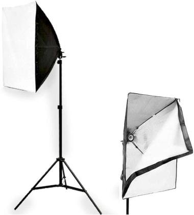 Imagem de Kit Luz Contínua Softbox 50 X 70 + Tripe 2m Estúdio Vídeo