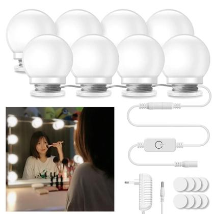 Imagem de Kit Luz De Espelho Maquiagem Camarim 10 Lâmpadas Led 3 Cores