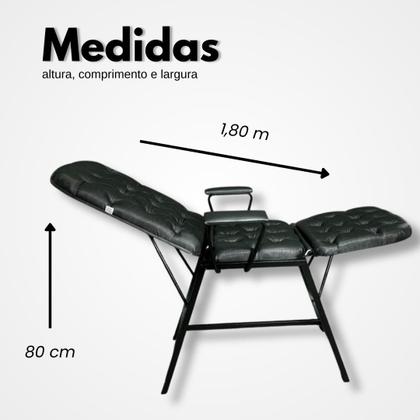 Imagem de Kit maca luxo estúdio 180kg reforçada + mocho luxo petálas