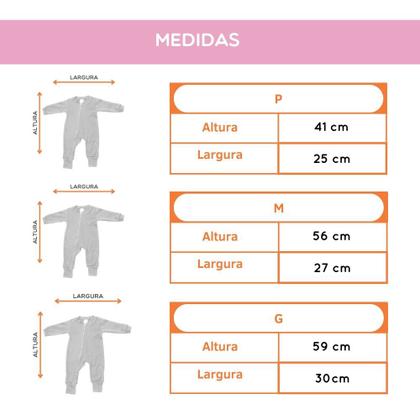 Imagem de Kit Macacao Bebe Suedine Com Ziper Bordado e Liso 3 Peças Roupa Infantil Menina Enxoval Presente Natal Cha Revelação 100 algodão Frio  Baby Deluxe