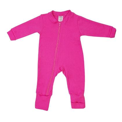 Imagem de Kit Macacao Bebe Suedine Com Ziper Bordado e Liso 3 Peças Roupa Infantil Menina Enxoval Presente Natal Cha Revelação 100 algodão Frio  Baby Deluxe