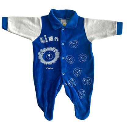 Imagem de Kit Macacão de Bebe Plush C/ Gola Estampado 2 Peças