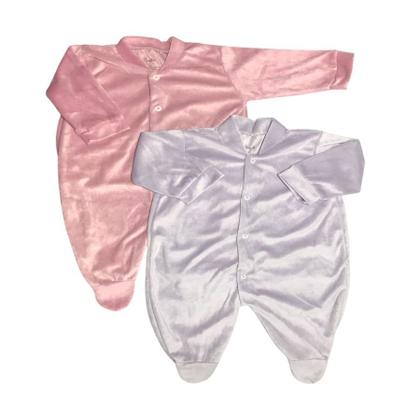 Imagem de Kit Macacão de Plush com manga Suedine 2 peças