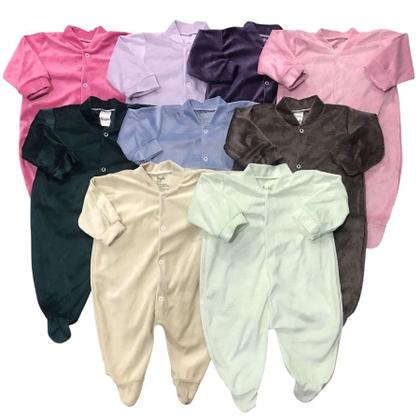 Imagem de Kit Macacão de Plush com manga Suedine 2 peças