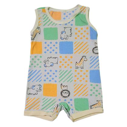 Imagem de Kit Macacão Regata Banho De Sol 3 Peças Roupa De Bebê Verão