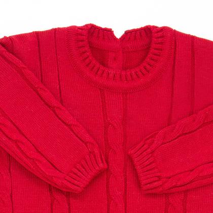 Imagem de Kit Macacão Trança Vermelho com Body Gola Bordada DU