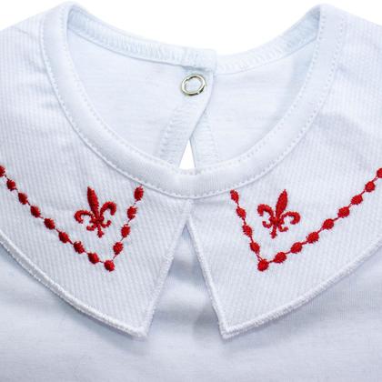 Imagem de Kit Macacão Trança Vermelho com Body Gola Bordada DU