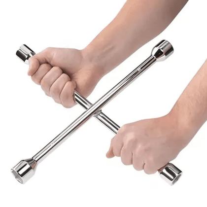 Imagem de Kit macaco jacaré portátil 02 ton c/maleta 5100855 - SPARTA + chave roda cruz 4 bocas - SIGMA TOOLS