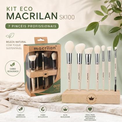 Imagem de Kit Macrilan Eco SK100 com 7 Pincéis Profissionais