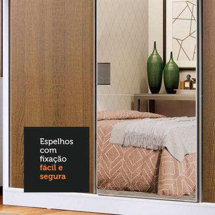Imagem de Kit Madesa com 3 Espelhos de 66,7 x 72,9 cm para Guarda-Roupa