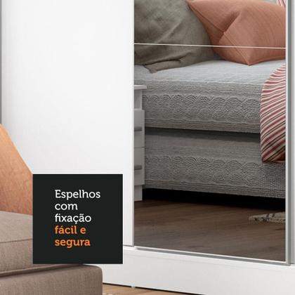 Imagem de Kit Madesa com 3 Espelhos para Guarda-Roupa Incolor