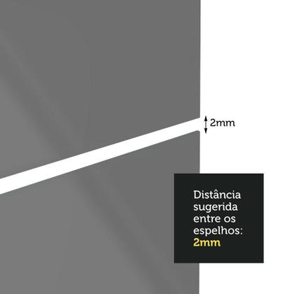 Imagem de Kit Madesa com 6 Espelhos para Guarda-Roupa Incolor