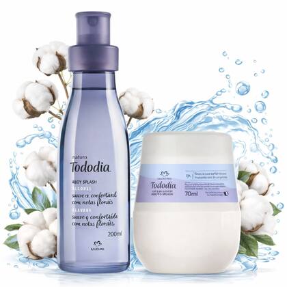 Imagem de Kit Mães Tododia Algodão Colônia Splash + Roll-on - Natura
