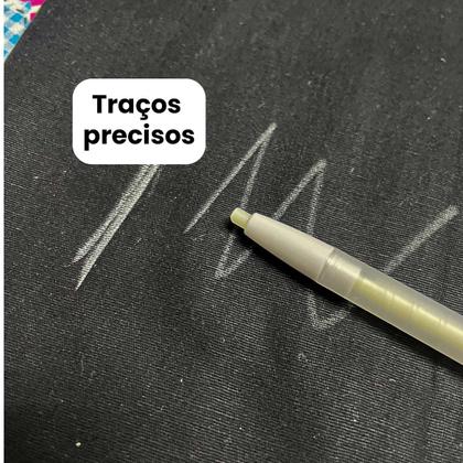 Imagem de Kit magico panda com 3 lapiseiras + 12 refis de giz reposição para marcações em tecidos apaga com calor 