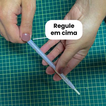 Imagem de Kit magico panda com 3 lapiseiras + 12 refis de giz reposição para marcações em tecidos apaga com calor 