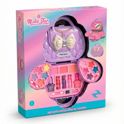 Imagem de Kit Make Star Maleta De Maquiagem Infantil Bolsa Com Sombra Batom