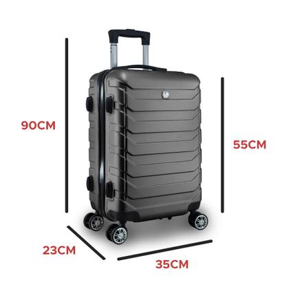 Imagem de Kit Mala De Bordo 3 Unidades Com Frasqueira Allabard Masculina 10kg ABS Rígido Rodinhas 360