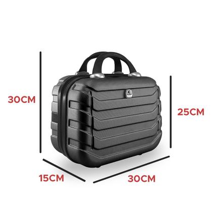 Imagem de Kit Mala De Bordo 3 Unidades Com Frasqueira Allabard Masculina 10kg ABS Rígido Rodinhas 360