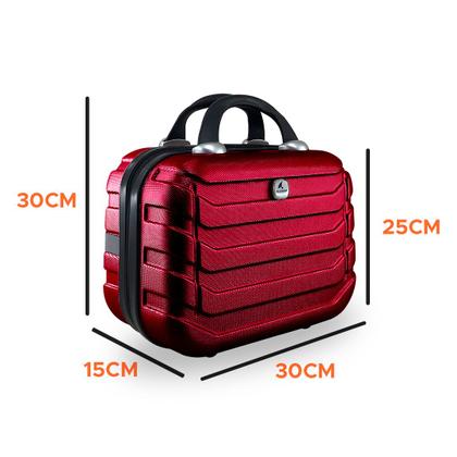 Imagem de Kit Mala De Bordo 3 Unidades Com Frasqueira Allabard Masculina 10kg ABS Rígido Rodinhas 360