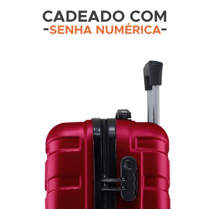 Imagem de Kit Mala De Bordo 3 Unidades Com Frasqueira Allabard Masculina 10kg ABS Rígido Rodinhas 360