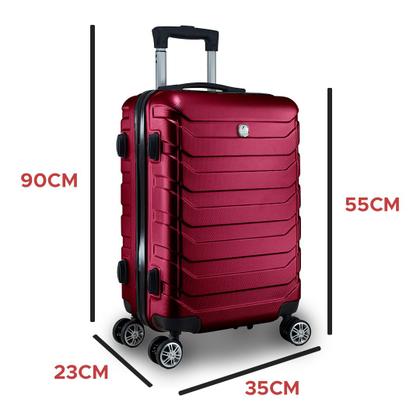 Imagem de Kit Mala De Bordo 3 Unidades Com Frasqueira Allabard Masculina 10kg ABS Rígido Rodinhas 360