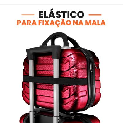 Imagem de Kit Mala De Bordo 3 Unidades Com Frasqueira Allabard Masculina 10kg ABS Rígido Rodinhas 360
