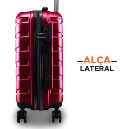 Imagem de Kit Mala De Bordo 3 Unidades Com Frasqueira Allabard Masculina 10kg ABS Rígido Rodinhas 360