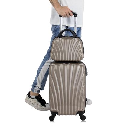 Imagem de Kit Mala de bordo com Frasqueira Dizy Swiss Move Dourado