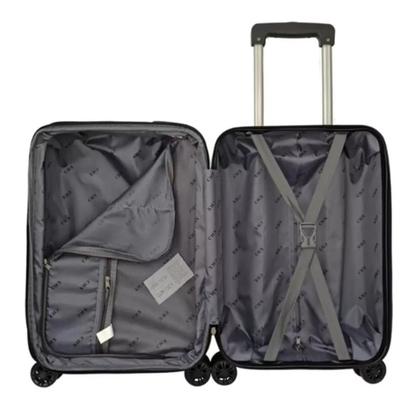 Imagem de Kit Mala De Bordo Viagem 10 Kilos Padrão Anac Com Frasqueira Rodinhas 360 Abs Chx