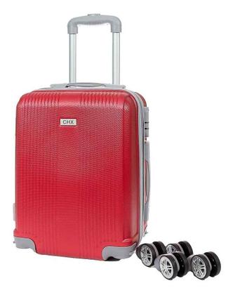 Imagem de Kit Mala De Viagem Bordo Padrão Anac 20 Kilos P Frasqueira M Rodinhas 360 Abs